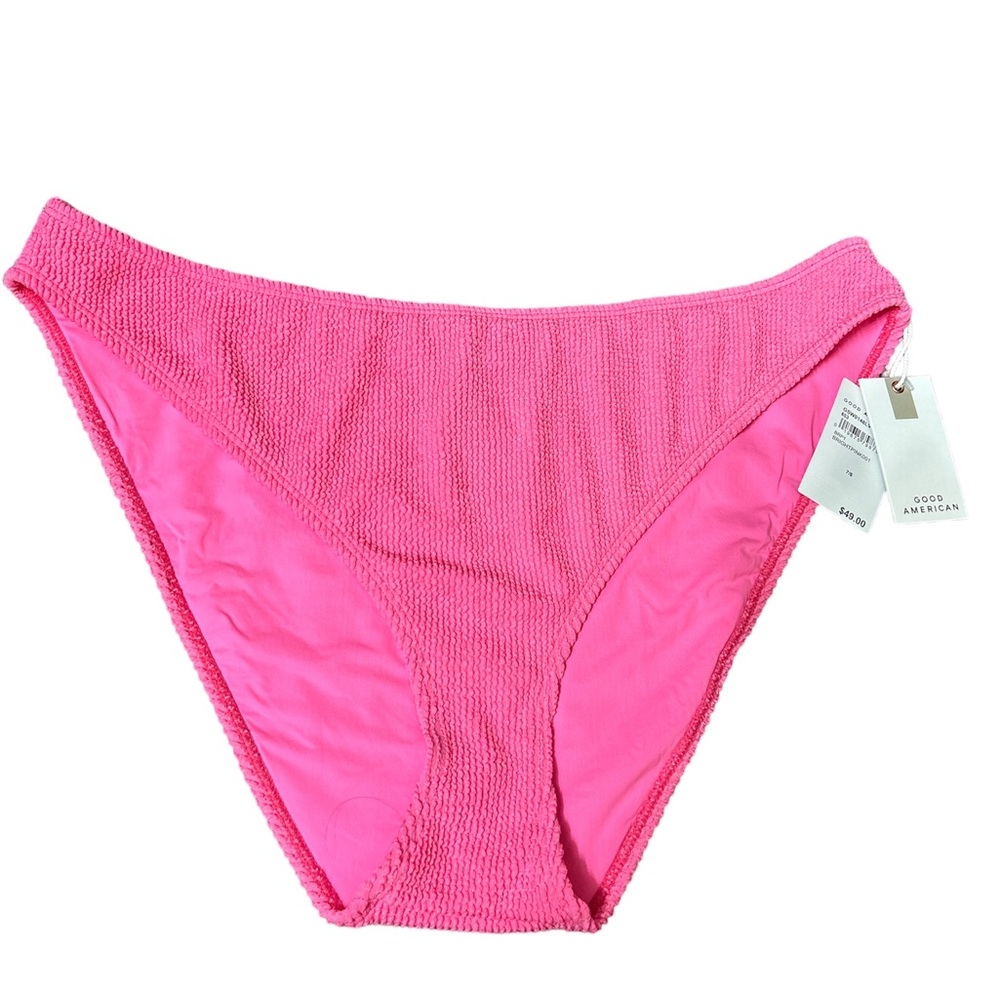 NWT Good American Bright Pink Bikini Swim Bottoms 7/8 (4XL-5XL)